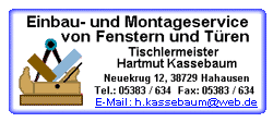 Tischlermeister Hartmut Kassebaum Hahausen